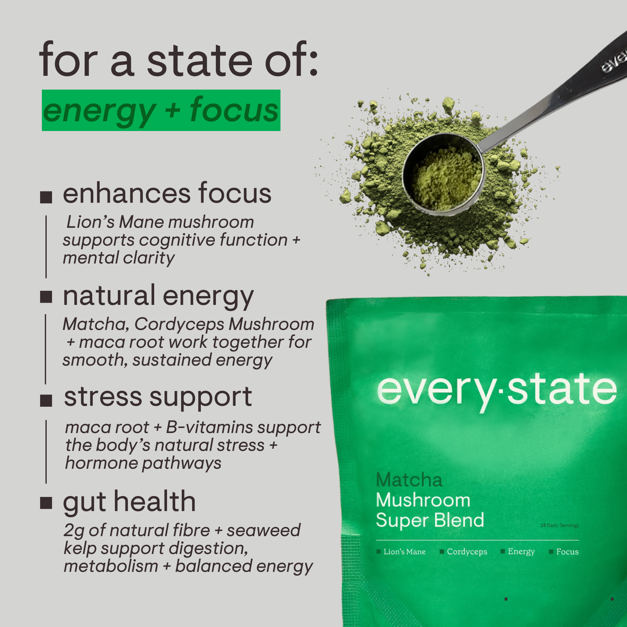 Matcha + Mushroom Super Blend